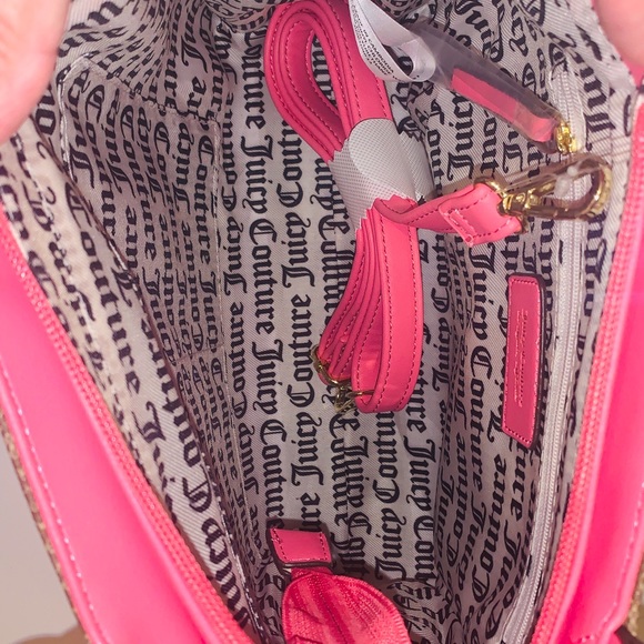 SOLD JUICY COUTURE Billboard Satchel Tote Lemonade Pink Logo NWT NEW - Picture 3 of 8